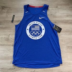 NWT men's large nike breathe drifit USA Olympic Team Running Tank Top CQ4266-455